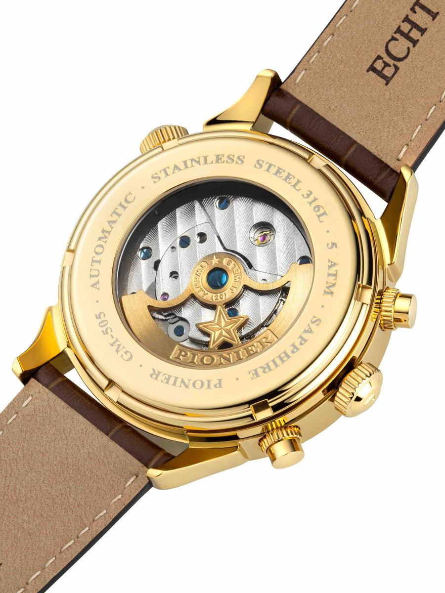 Automatic Florida Diamonds by Pionier Germany GM-505-3 | GOLD