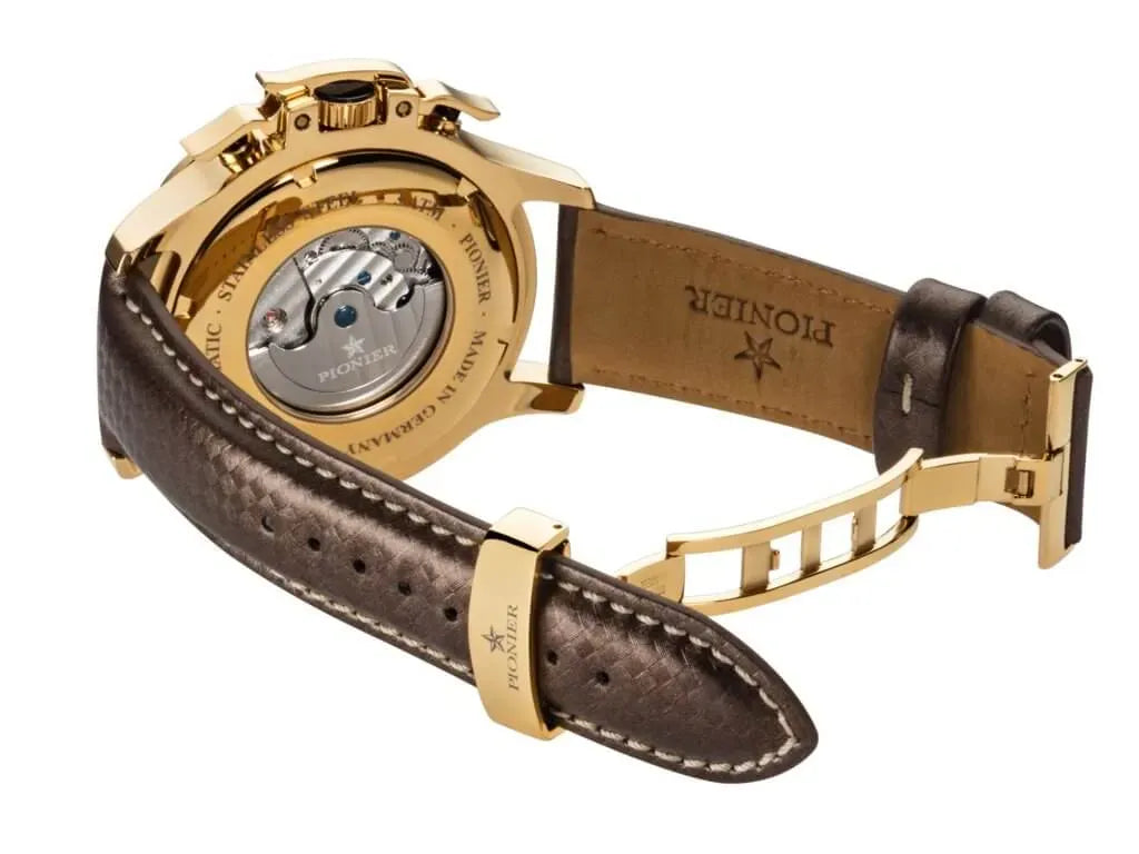 Amsterdam Automatic Calendar Watch by Pionier GM-515-3 |Gold