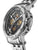 Side view of the Dublin collection with silver crown and silver clasp protector over the crown.