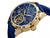 Co-axial tourbillon movement with blue dial and 12 diamonds