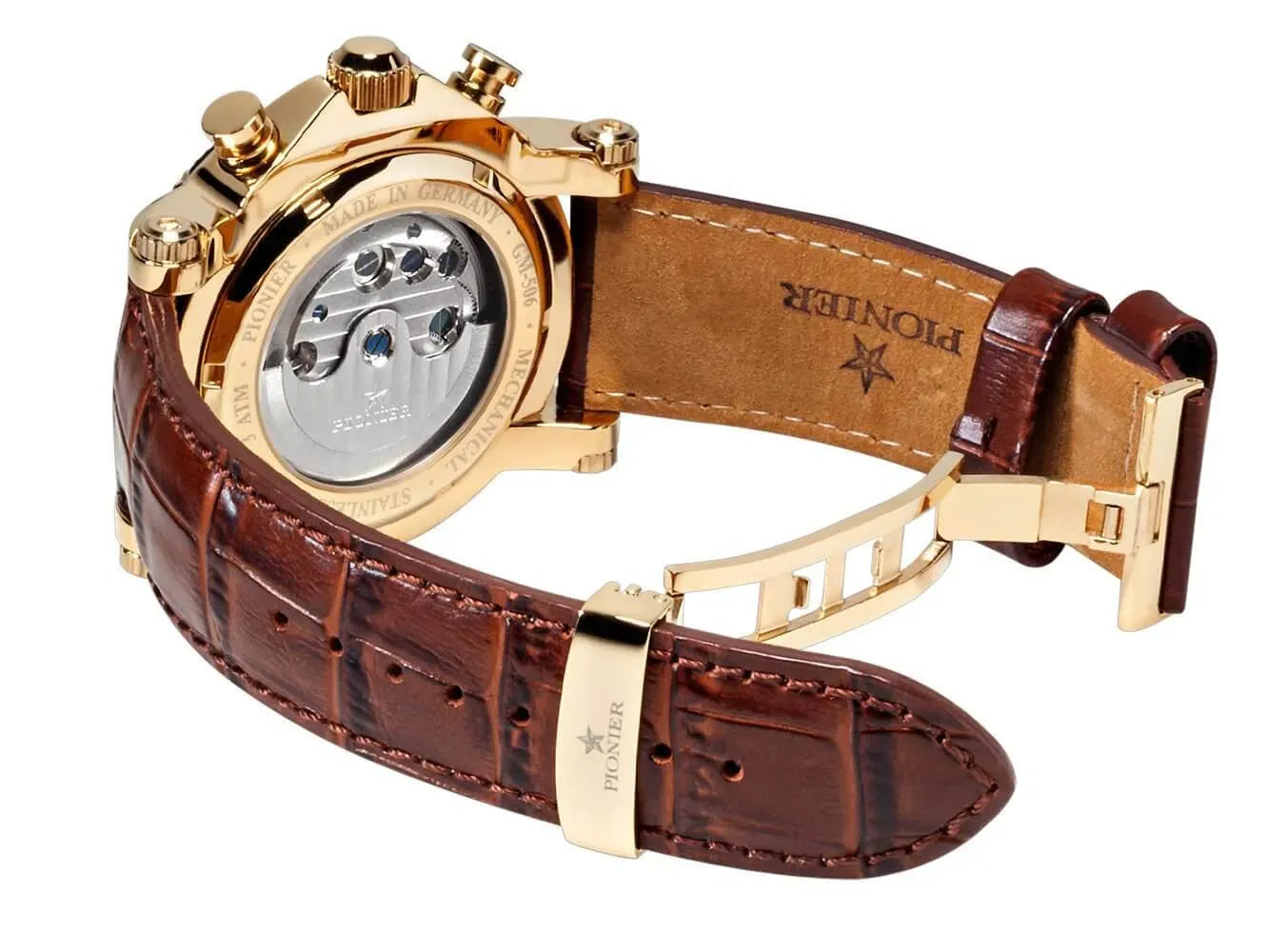 Calendar Automatic Miami by Pionier Germany - GM-506-3 | Gold 