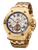 New York Pionier GM-511-10 white dial with diamonds and Roman numerals with gold case and stainless steel band.